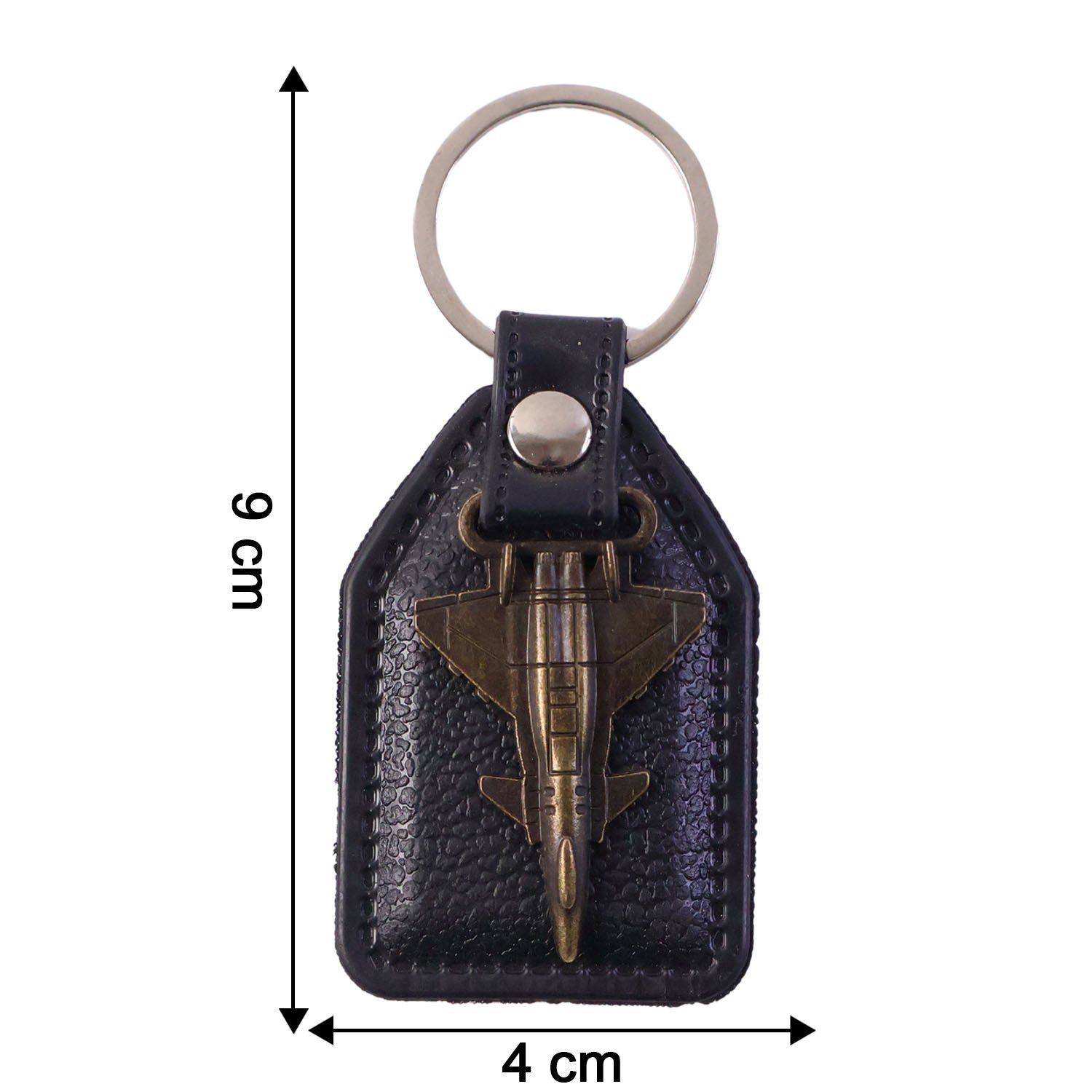 Aircraft Design Leather Finish Keychain – Stylish Durable Accessory