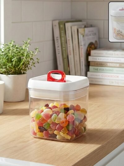 Airtight Storage Container – 450 ML Leak-Proof Red Lid
