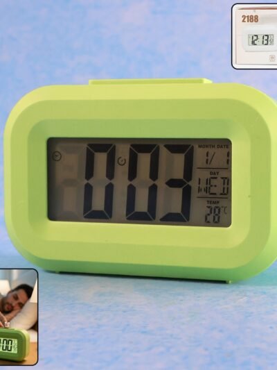 Digital Alarm Clock – Clear Display with Date & Temperature