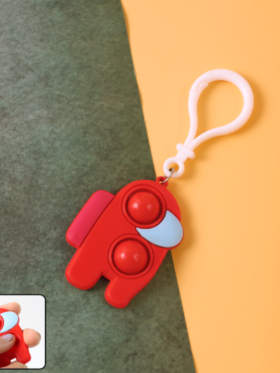 Pop-It Fidget Keychain – Mini Stress Relief Sensory Toy for Kids & Adults