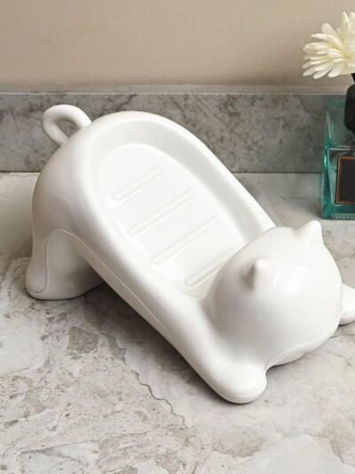 Animal Shape Soap Dish Holder – Cute Bear Design with Drainage