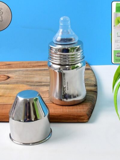 Stainless Steel Baby Feeding Bottle – Safe & Leak-Proof 125 ML