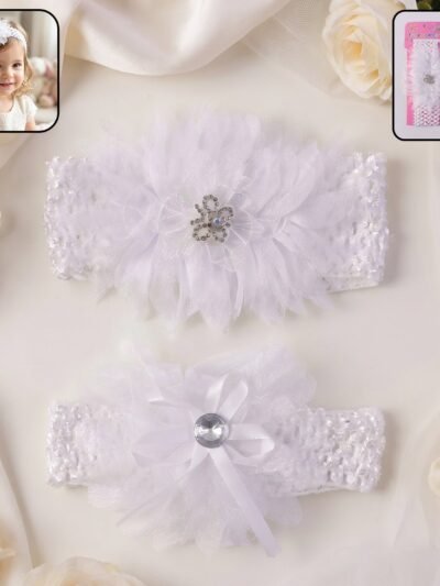 Soft Elastic Baby Hair Headband � Stylish Floral Lace Design