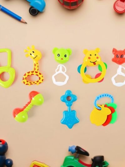 Baby Rattle Set – 8 Pieces of Safe Colorful Toys