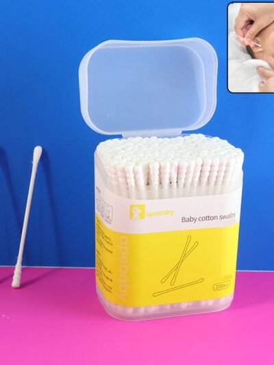 Baby Cotton Swabs – Ultra-Soft Double-Tip Safety, 200 Pc