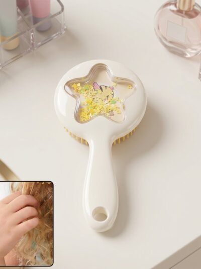 Kids Hair Comb � Soft Bristles with Cute Star Design for Gentle Detangling