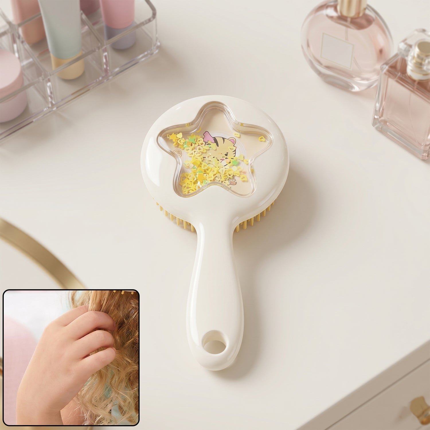 Kids Hair Comb � Soft Bristles with Cute Star Design for Gentle Detangling