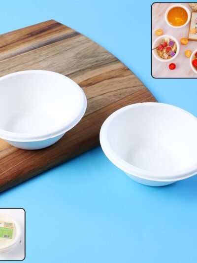 Compostable Bagasse Bowl – 180 ml Eco-Friendly Round Serving