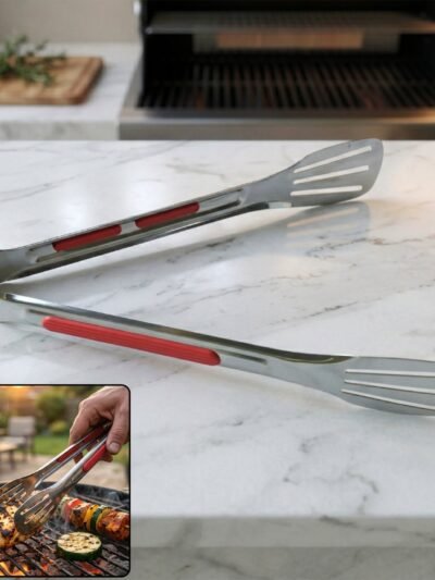 Stainless Steel Multi-Purpose Kitchen Tongs – Heat-Resistant & Anti-Slip Grip