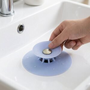 Kitchen Silicone Sink Drain Cover – Anti-Clog Water Flow Protector
