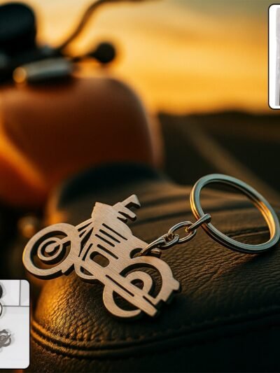 Motorcycle Keychain – Durable Metal Silhouette for Indian Riders