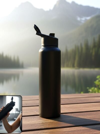 Sports Water Bottle 1000ml – Leak-Resistant Flip-Top Stainless Steel