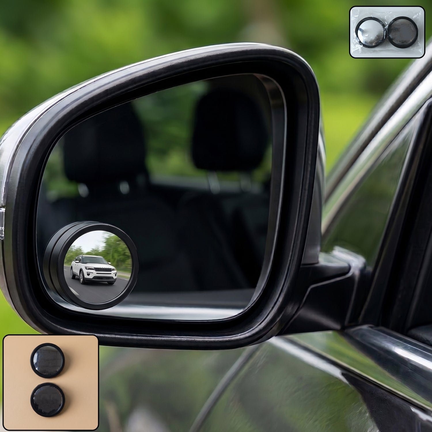 360� Adjustable Blind Spot Mirror � Wide-Angle Rear View Enhancement