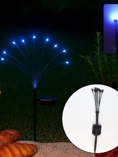 Solar LED Fiber Optic Garden Light – Waterproof Outdoor Decor