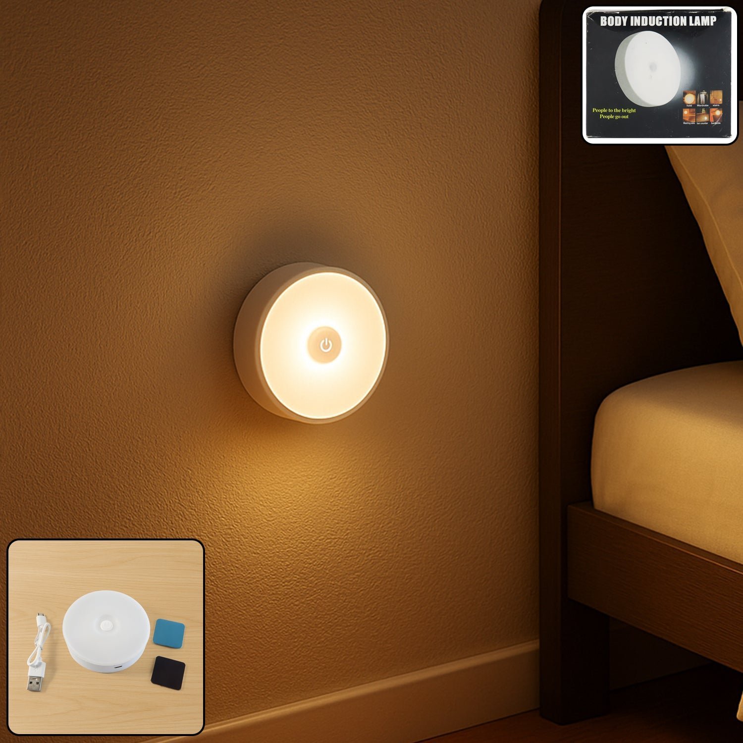 Motion Sensor Night Light – Rechargeable with Magnetic Mount