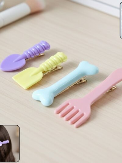 Cartoon Food Hair Clips Set – Cute & Durable Kids Hair Accessories