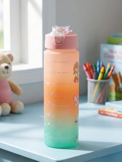 Motivational Gradient Water Bottle – 900ml Leakproof Hydration