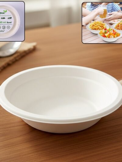 Disposable Food Serving Bowl Set – 360ml Capacity, 10 Pieces