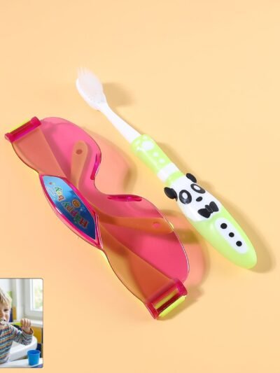 Kids Toothbrush with Fun Panda Design & Sunglasses Toy Set