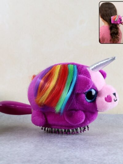 Kids Unicorn Hair Brush – Soft Detangling Plush for Gentle Grooming
