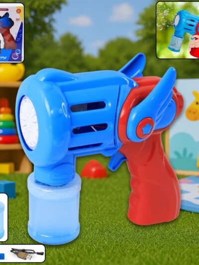 Rechargeable Bubble Gun Toy – USB Charged Automatic Bubble Blower