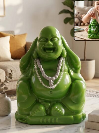 Laughing Buddha Money Bank – Decorative Coin Saving Box for Wealth