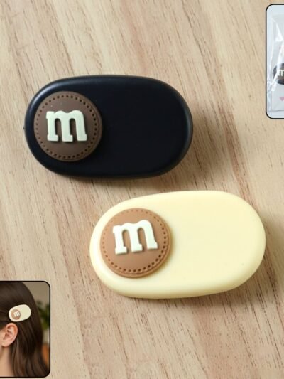 Alphabet Letter Hair Clips – Lightweight Decorative Set of 2