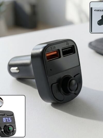 Wireless Car Charger – Dual USB Fast Charging & Handsfree Use