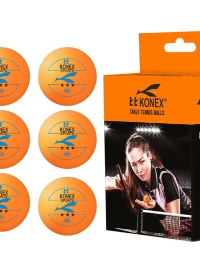 3-Star Table Tennis Balls – Durable High Bounce Pack of 6