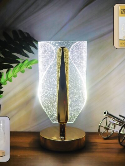 Crystal Table Lamp – Luxury LED with USB Charging