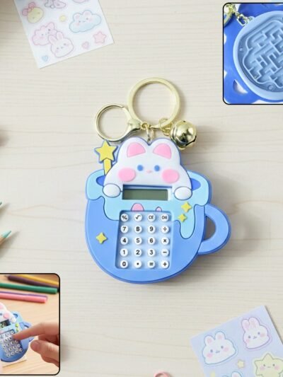 Bunny Calculator Keychain – Portable Mini Digital Calculator