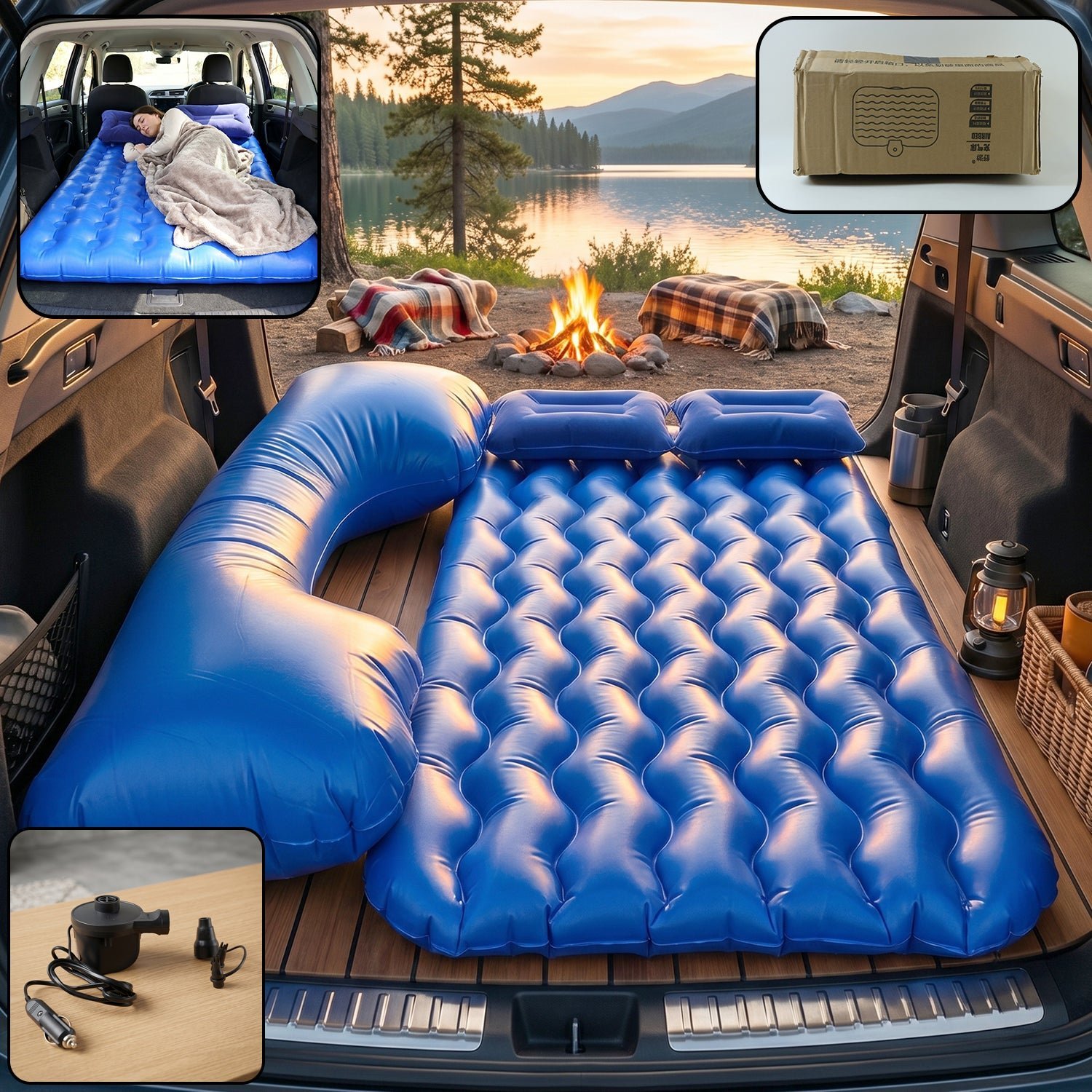 Car Air Mattress Bed Set � Portable Comfort for Travel & Camping