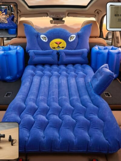 Inflatable Car Air Mattress Bed Set � Portable & Comfortable Sleep