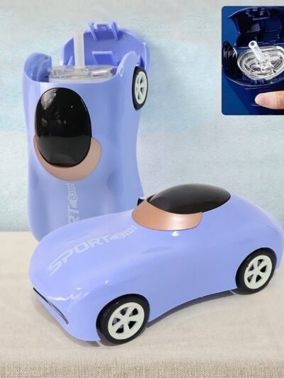 Kids Car Water Bottle with Built-in Straw – Leakproof 280ml