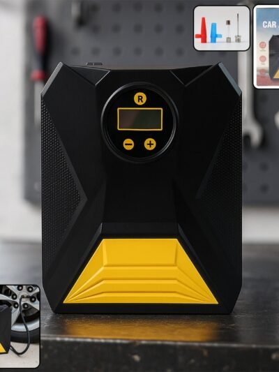 Car Tyre Air Compressor – Mini Digital Portable Pump with LCD