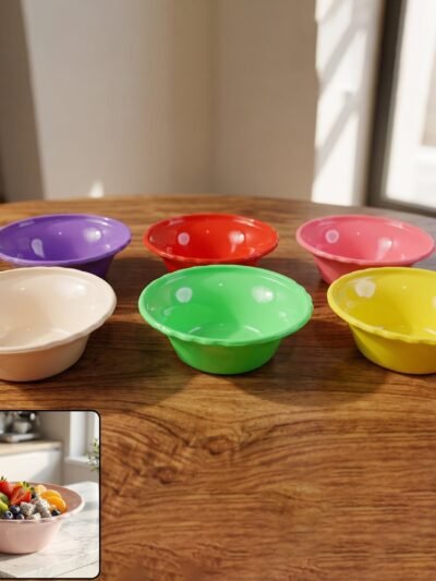 Plastic Serving Bowl Set � Bright, Durable & Unbreakable for Everyday Use