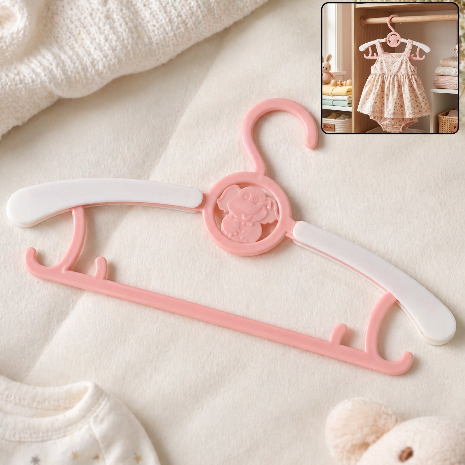 Plastic Children's Clothes Hanger � Durable & Lightweight for Nursery
