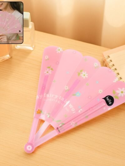 Foldable Hand Fan – Lightweight Floral Print for Portable Cooling