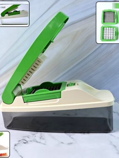 Vegetable Chopper – Quick Nicer Dicer with 4 Stainless Blades