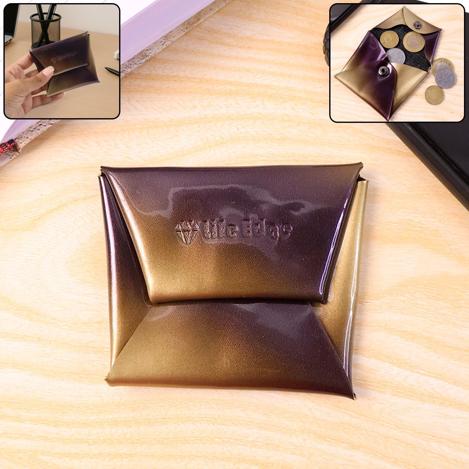Coin Pouch � Compact, Foldable PU Leather Wallet for Daily Use