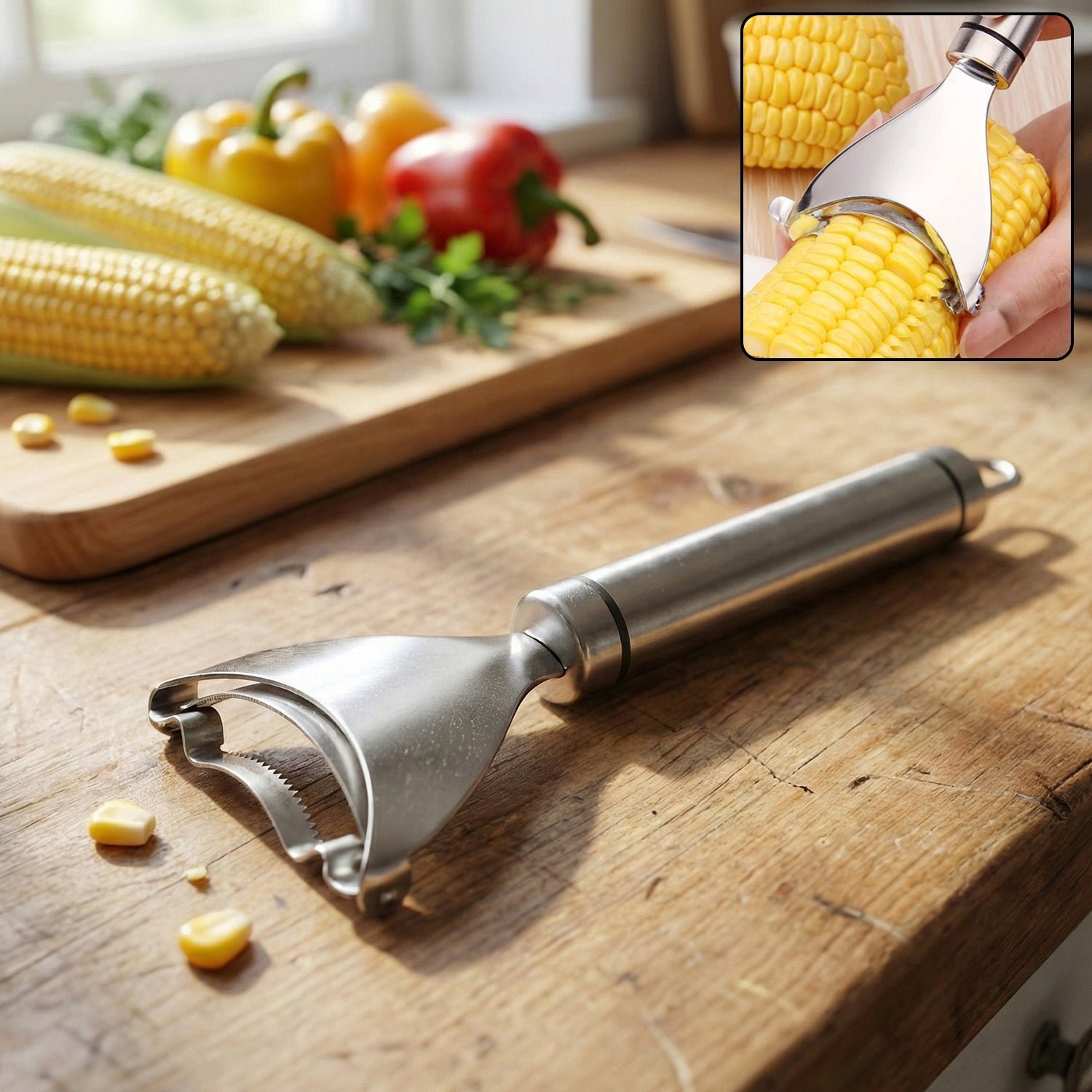 Fruit & Vegetable Peeler – Sharp Stainless Steel Serrated Blade