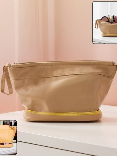 Makeup Storage Bag – Spacious Dual-Compartment Organizer