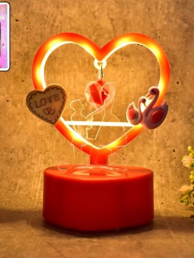 Heart-Shaped Decorative Love Showpiece – Romantic LED Table Décor