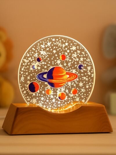 3D Visualization Lamp – LED Night Light with Planet Design