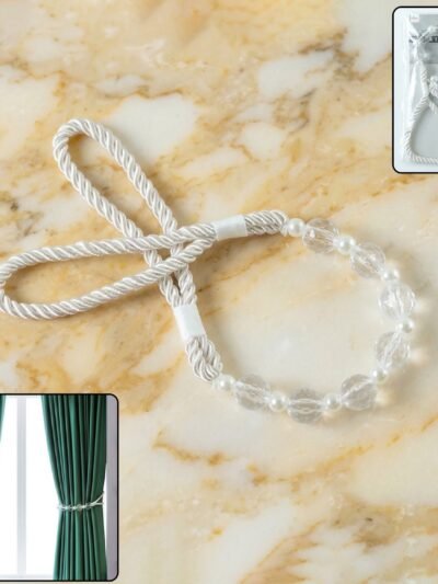 Curtain Tieback Rope – Elegant Pearl Beaded Design for Home Decor