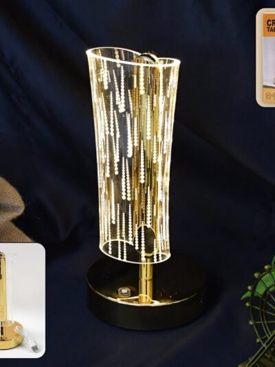 Crystal Table Lamp – Elegant USB Rechargeable LED Glow