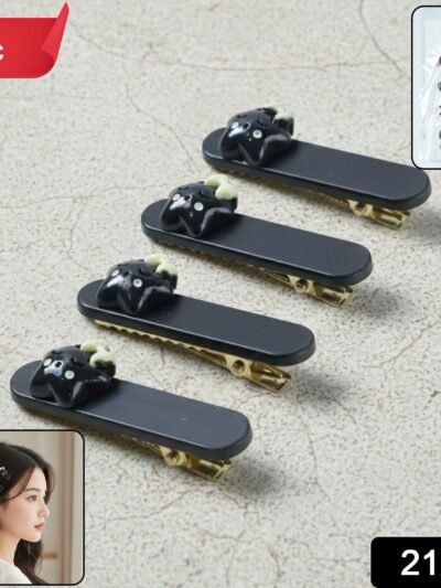 Cute Cat Hair Clips – Premium Matte Finish Set of 4