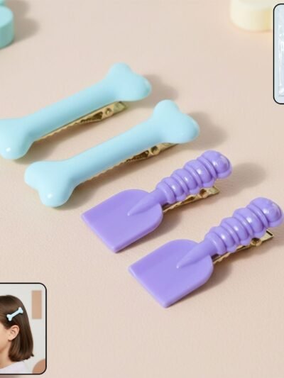 Cartoon Hair Clip Set – Cute & Lightweight 4-Piece for Kids