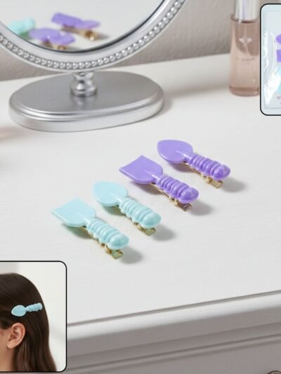 Spoon & Spatula Hair Clip Set – Cute & Lightweight 4 Pack