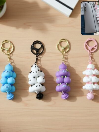 Cloud Keychain with Bell – Cute Cartoon Accessory